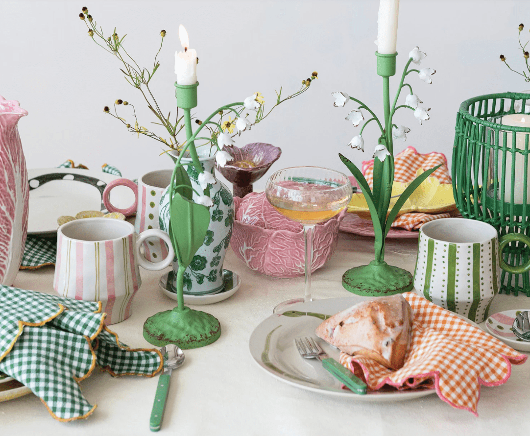 Pink Stoneware Cabbage Shaped Baker - Veranda Cafe & Mercantile