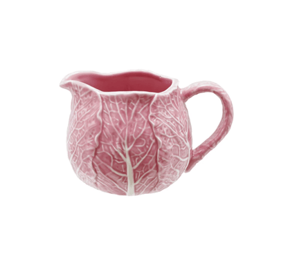 Pink Stoneware Cabbage Shaped Creamer - Veranda Cafe & Mercantile