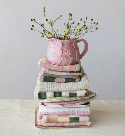 Pink Stoneware Cabbage Shaped Creamer - Veranda Cafe & Mercantile