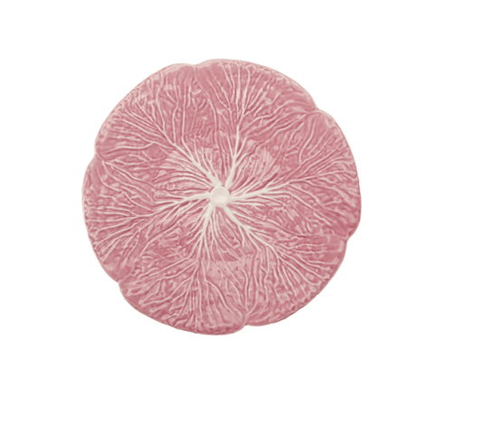 Pink Stoneware Cabbage Shaped Plate - Veranda Cafe & Mercantile
