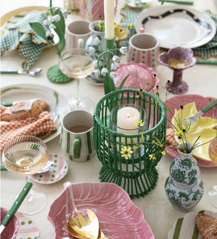 Pink Stoneware Cabbage Shaped Plate - Veranda Cafe & Mercantile