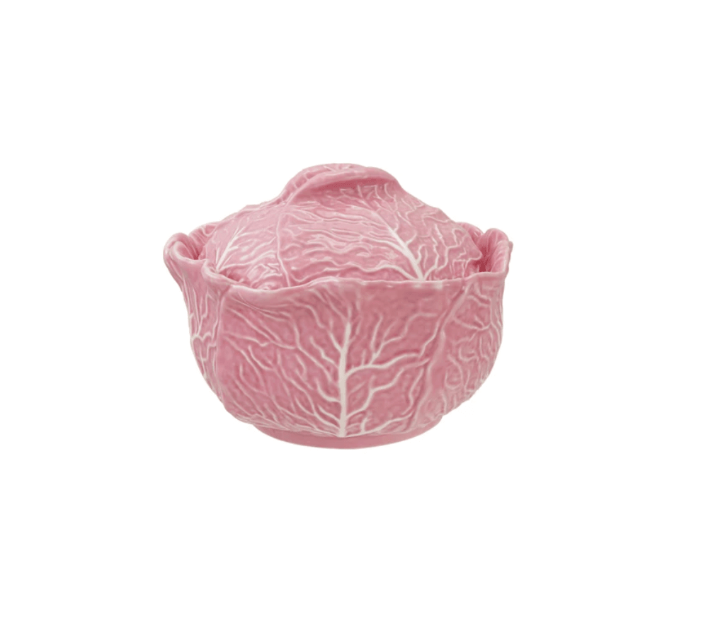 Pink Stoneware Cabbage Shaped Tureen - Veranda Cafe & Mercantile