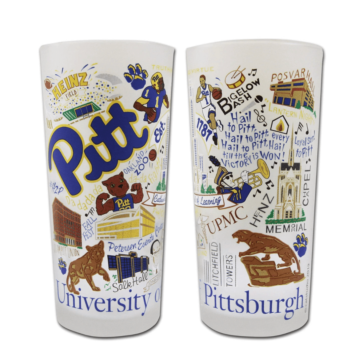 Pittsburgh, University of Drinking Glass Set - Veranda Cafe & Mercantile
