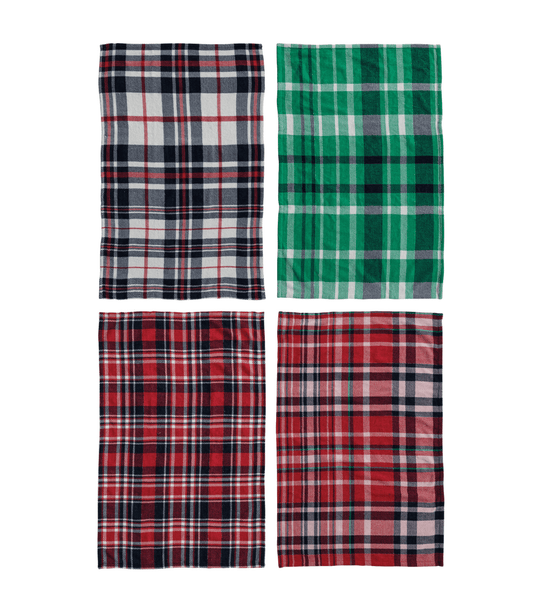 Plaid Recycled Microfiber Tea Towel — 18" x 30" - Veranda Cafe & Mercantile