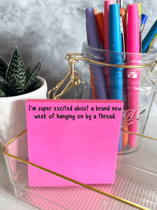 Pretty Excited Sticky Notes - Veranda Cafe & Mercantile