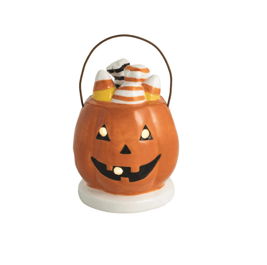 Pumpkin Basket Light - up Sitter - Veranda Cafe & Mercantile
