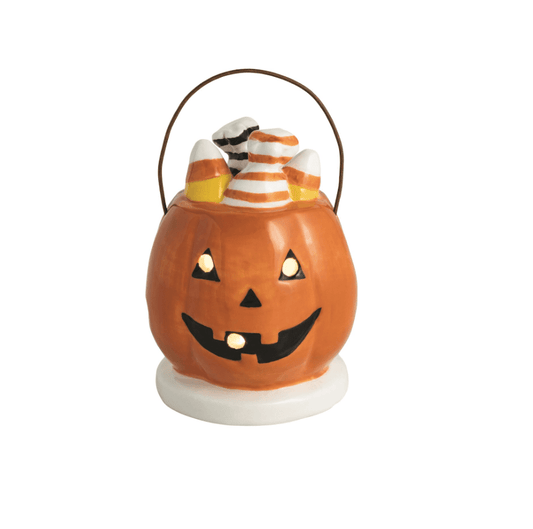 Pumpkin Basket Light - up Sitter - Veranda Cafe & Mercantile