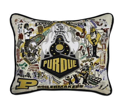 Purdue University Collegiate Embroidered Pillow - Veranda Cafe & Mercantile