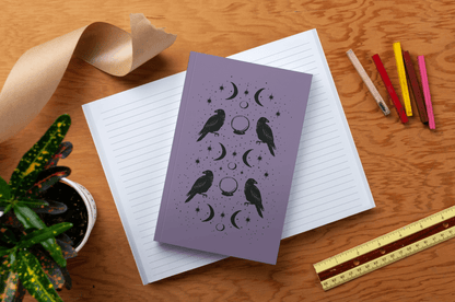 Raven of Fortune Layflat Journal Notebook - Veranda Cafe & Mercantile