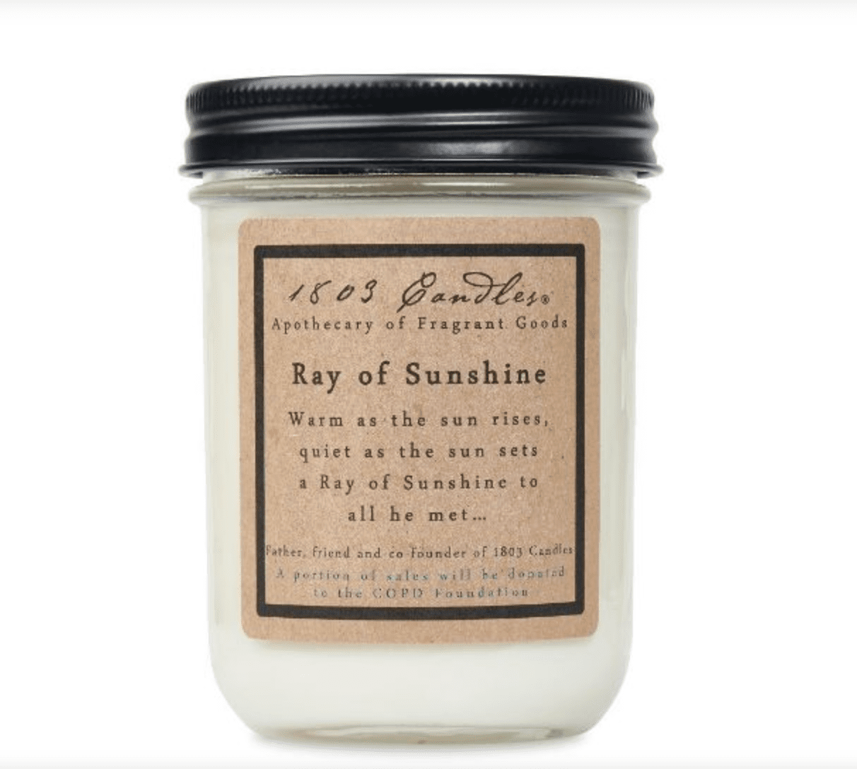Ray of Sunshine Soy Candle - Veranda Cafe & Mercantile