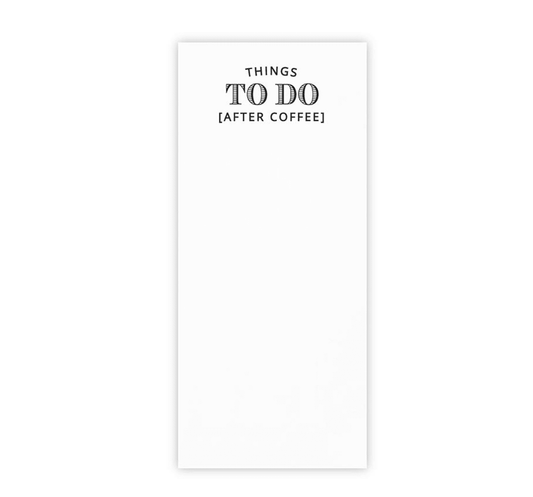 Rectangle Notepaper with Acrylic Tray - Things To Do (After Coffee) - Veranda Cafe & Mercantile
