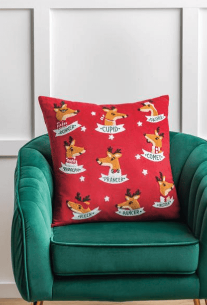 Reindeer Name Pillow - Veranda Cafe & Mercantile