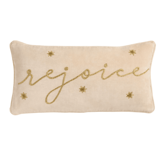 Rejoice Gold Pillow - Veranda Cafe & Mercantile