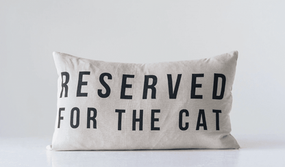 Reserved For The Cat Lumbar Pillow - Veranda Cafe & Mercantile