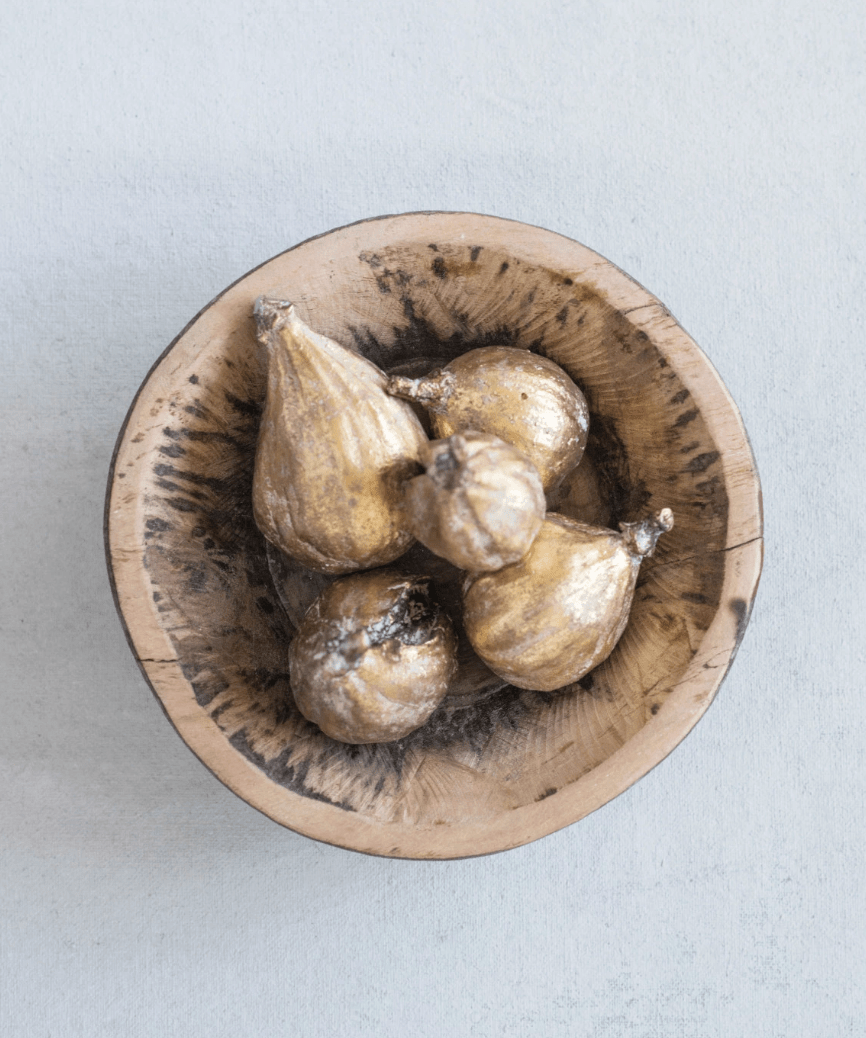 Resin Figs with Antique Finish, Set of 5 - Veranda Cafe & Mercantile