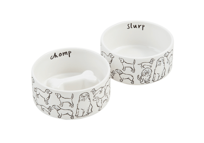 Resist Dog Bowls - Veranda Cafe & Mercantile