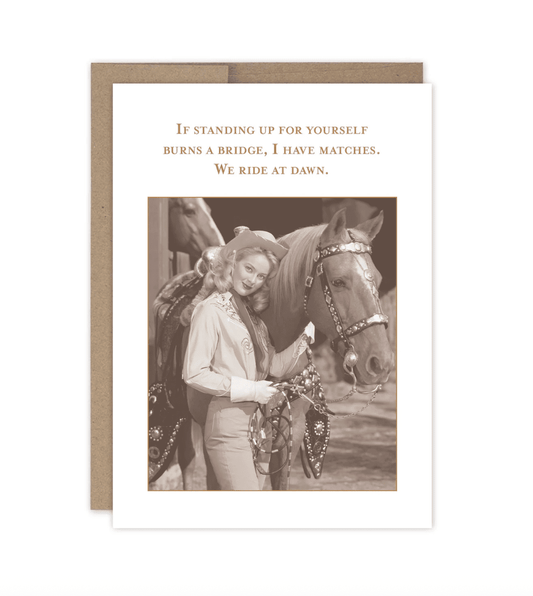 Ride at Dawn What A Hoot Card SM787 - Veranda Cafe & Mercantile