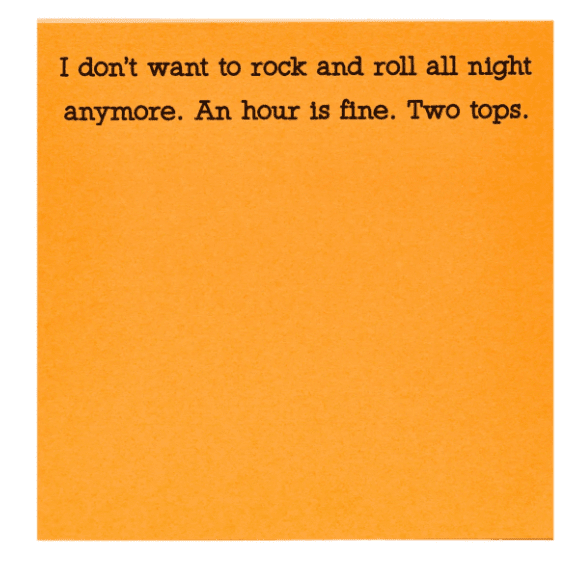 Rock and Roll Sticky Notes - Veranda Cafe & Mercantile