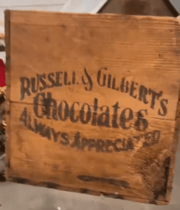 Russell & Gilbert's Chocolate Wood Crate - Veranda Cafe & Mercantile