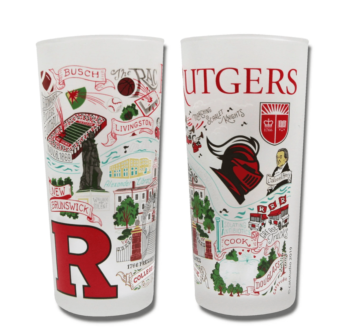 Rutgers University Collegiate Drinking Glass Set - Veranda Cafe & Mercantile