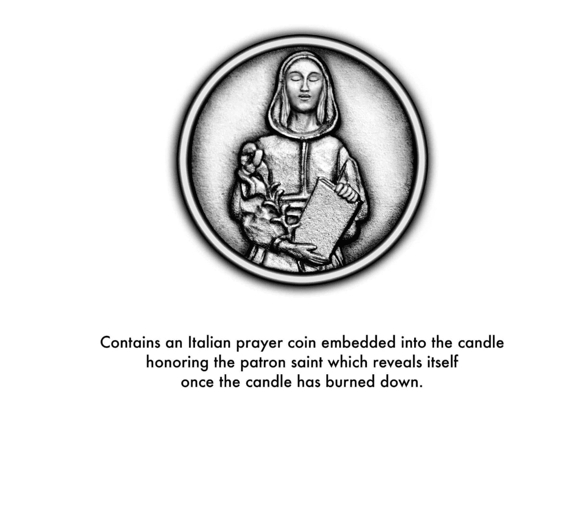 Saint Dympha Candle - Veranda Cafe & Mercantile