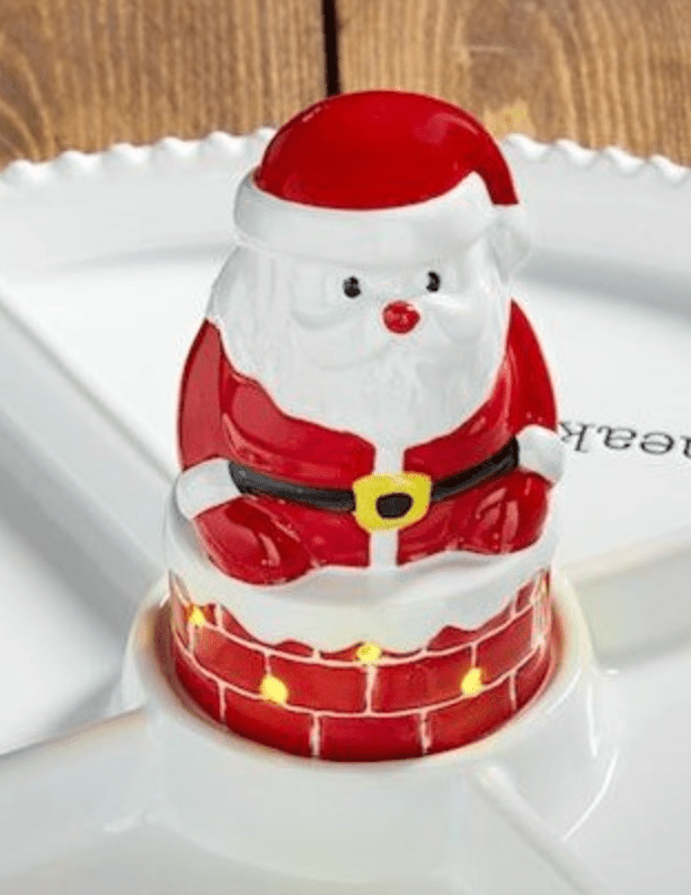 Santa Chimney Musical Light Up Sitter - Veranda Cafe & Mercantile