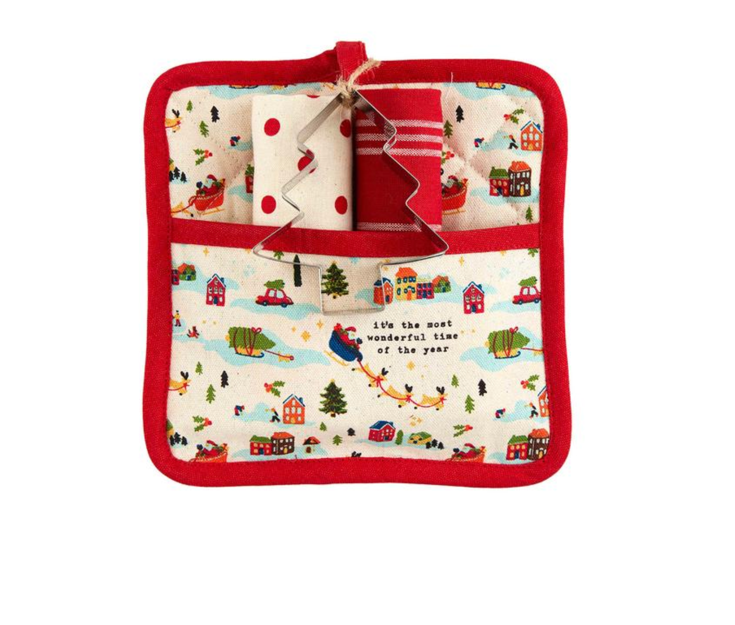 Santa Pot Holder Set - Veranda Cafe & Mercantile