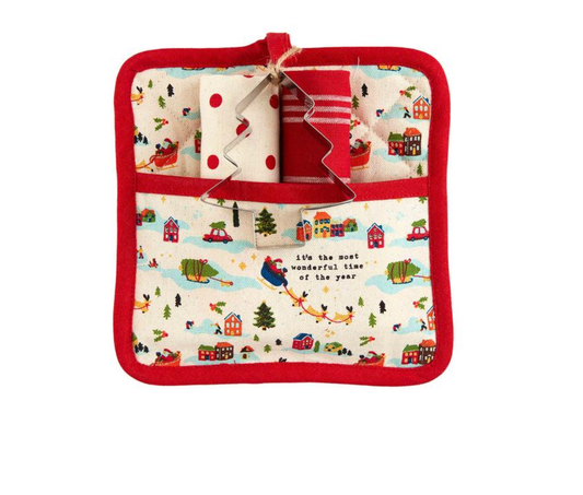 Santa Pot Holder Set - Veranda Cafe & Mercantile
