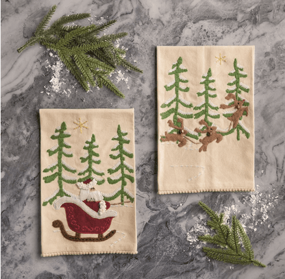 Santa Sleigh Towel Set - Veranda Cafe & Mercantile