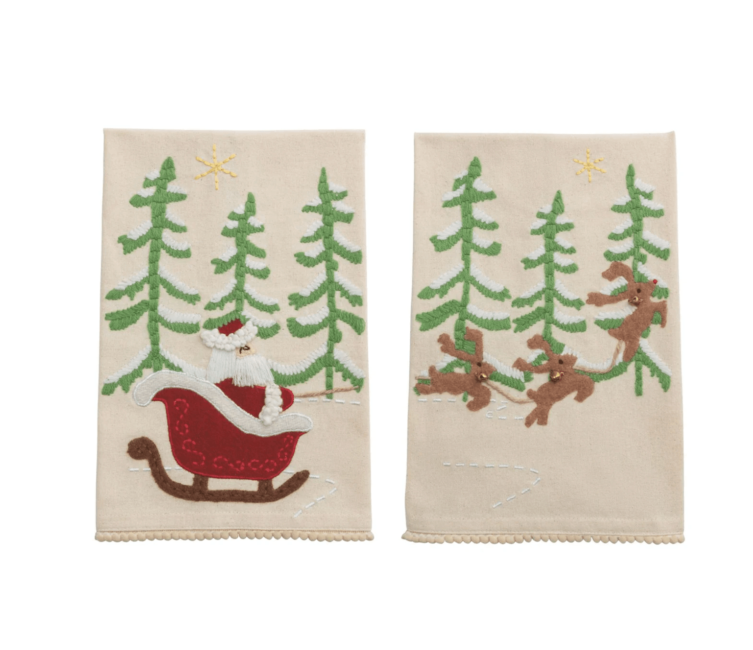 Santa Sleigh Towel Set - Veranda Cafe & Mercantile