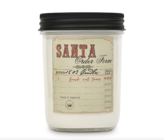 Santa’s List Fresh Cut Trees Soy Candle – Limited Edition 14 oz. Glass Jar - Veranda Mercantile