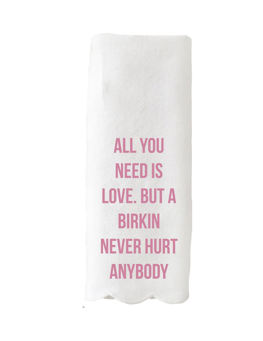 Scalloped Guest Towel - All You Need Is Love and a Birkin - Veranda Cafe & Mercantile