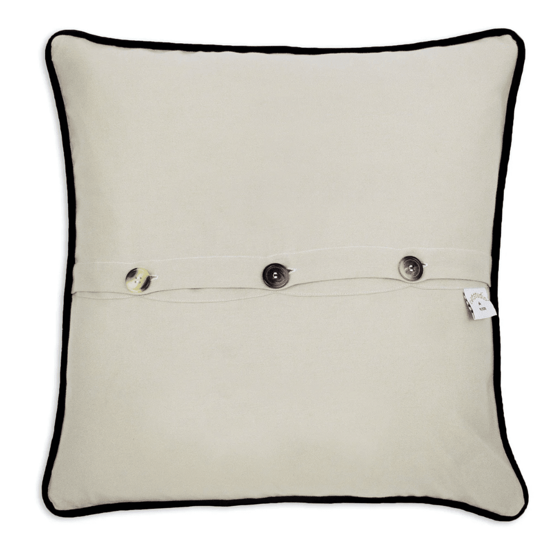 Ski Sun Valley Hand - Embroidered Pillow - Veranda Cafe & Mercantile