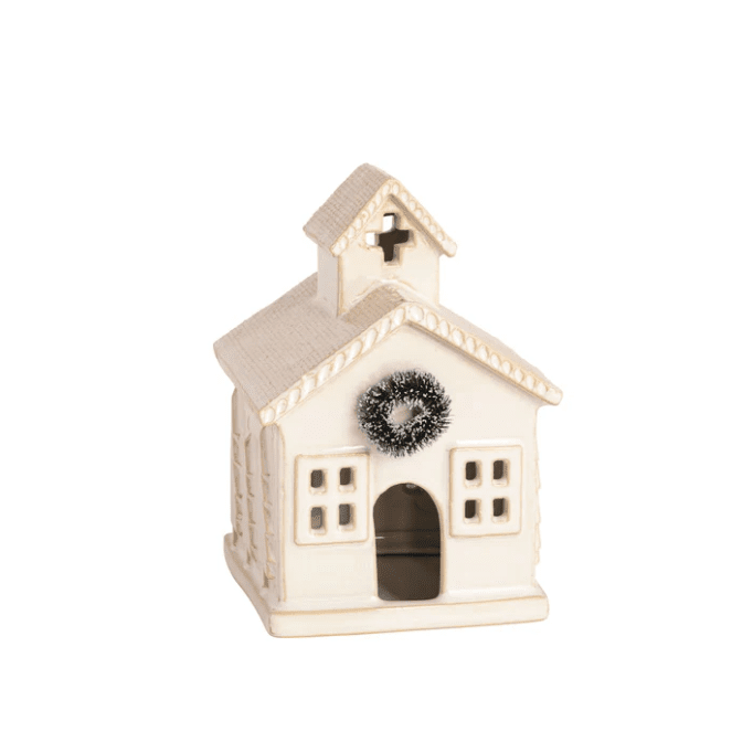 Small Ceramic Church Sitter - Veranda Cafe & Mercantile