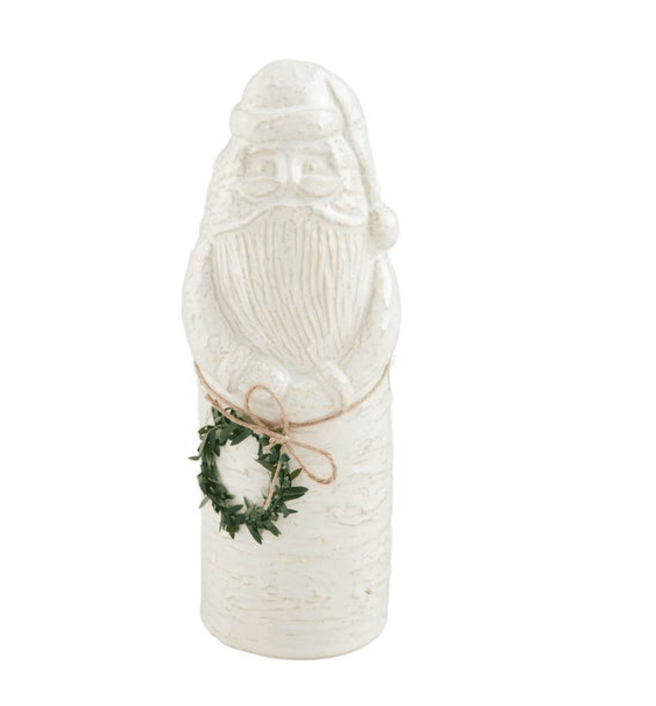 Small White Christmas Santa Sitter - Veranda Cafe & Mercantile
