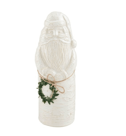 Small White Christmas Santa Sitter - Veranda Cafe & Mercantile