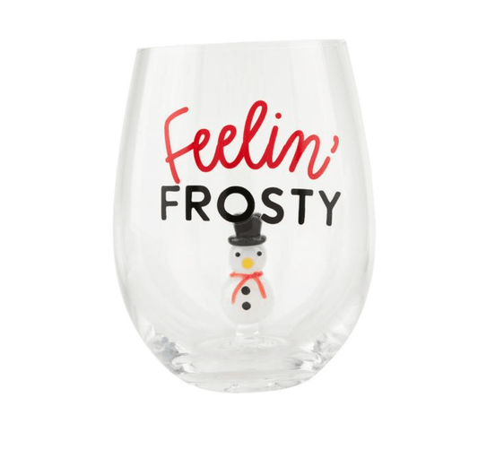 Snowman Icon Wine Glass - Veranda Cafe & Mercantile