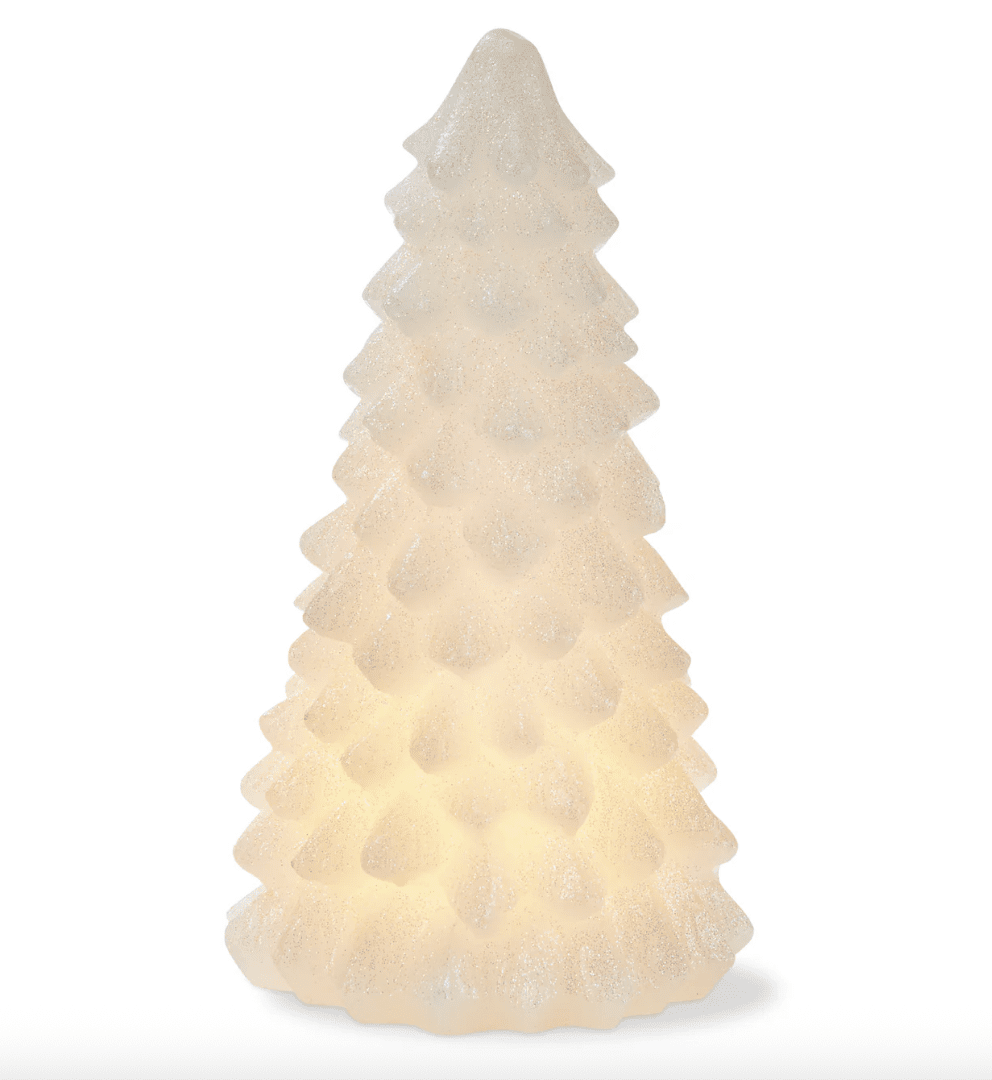 Snowy Pine Tree Led Candle Large - Veranda Cafe & Mercantile