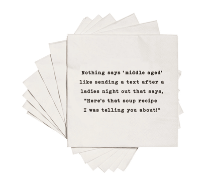 Soup Recipe Napkins - Veranda Cafe & Mercantile
