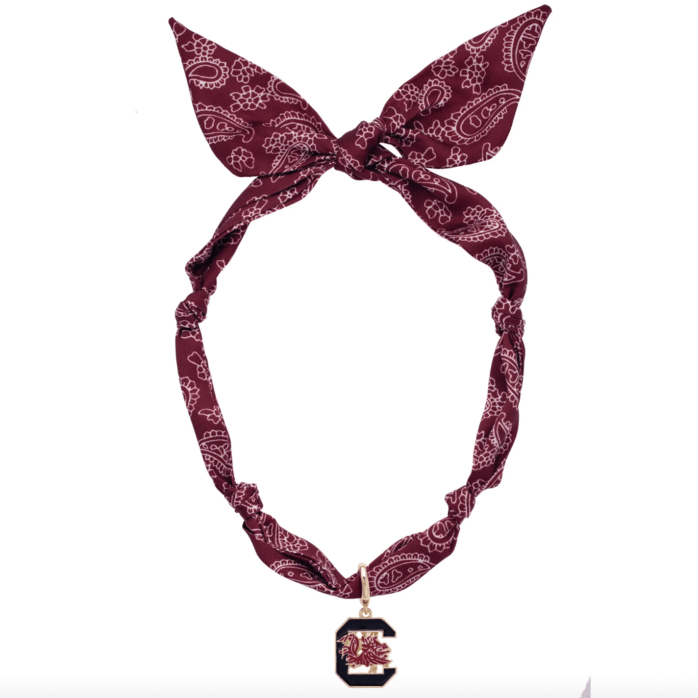 South Carolina Gamecocks Logo Bandana Scarf Necklace - Veranda Cafe & Mercantile