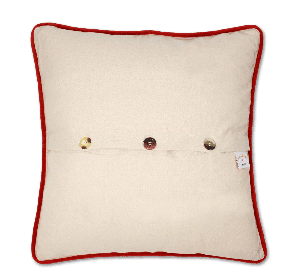 South Pole Hand - Embroidered Pillow - Veranda Cafe & Mercantile