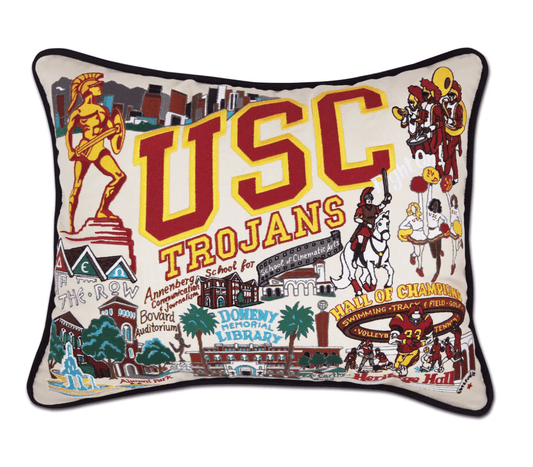 Southern California, University of (USC) Embroidered Pillow - Veranda Cafe & Mercantile