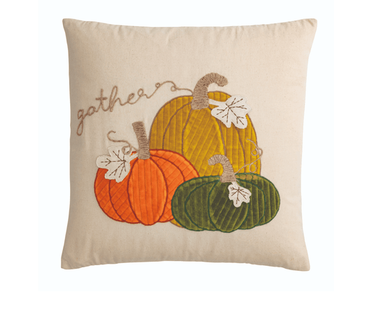 Square Corduroy Pumpkin Pillow - Veranda Cafe & Mercantile