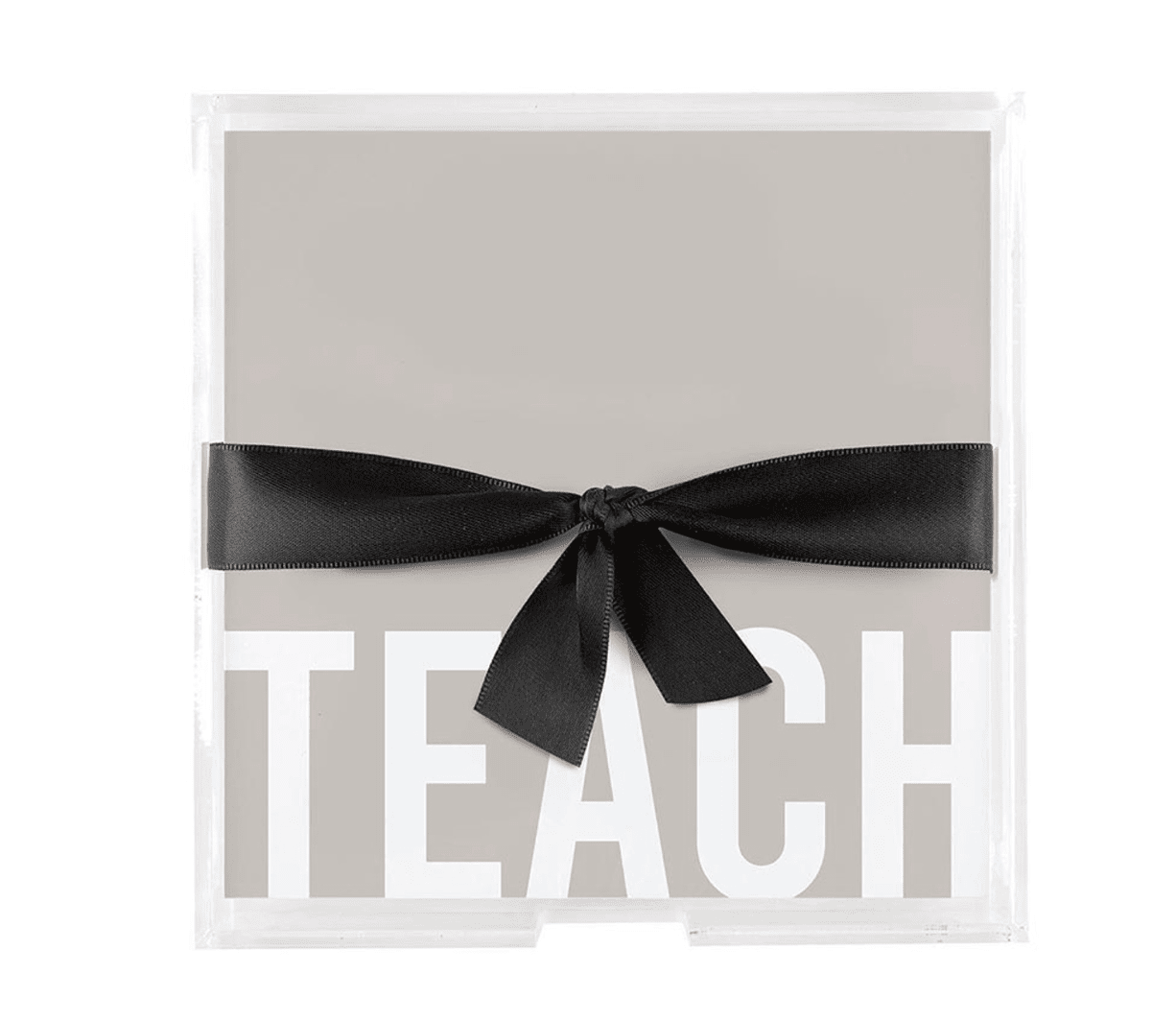 Square Notepaper with Acrylic Tray - Teach – Veranda Cafe & Mercantile