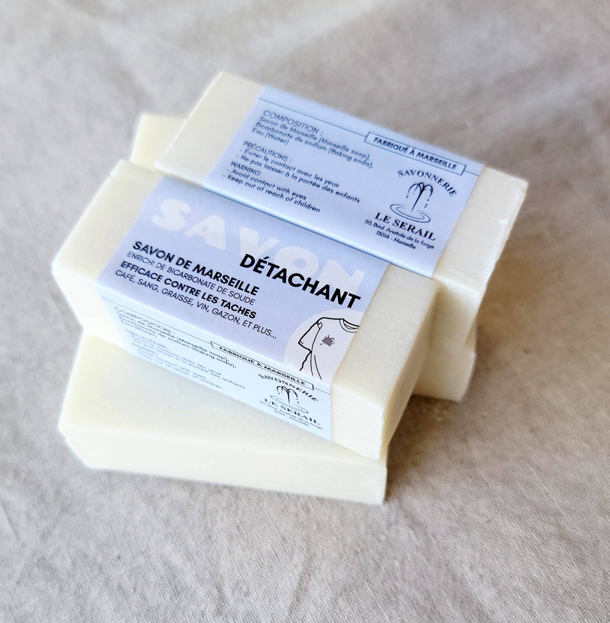 Stain remover Marseille soap Bar 80g – Bicarbonate - Veranda Cafe & Mercantile