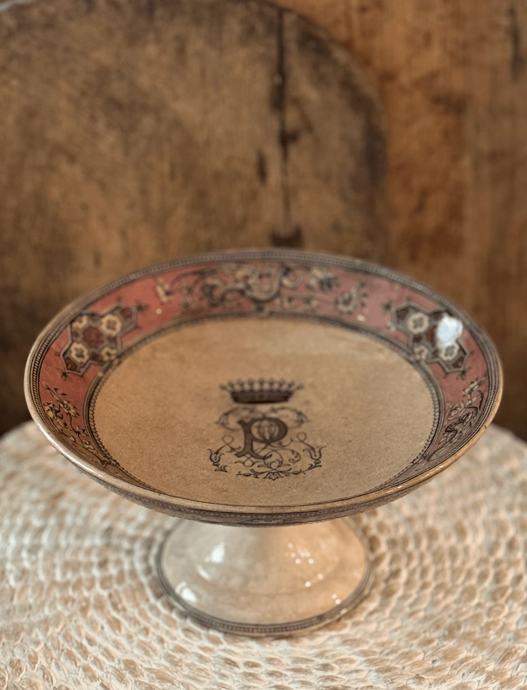 Stained BPC Dragon compotier - Veranda Cafe & Mercantile