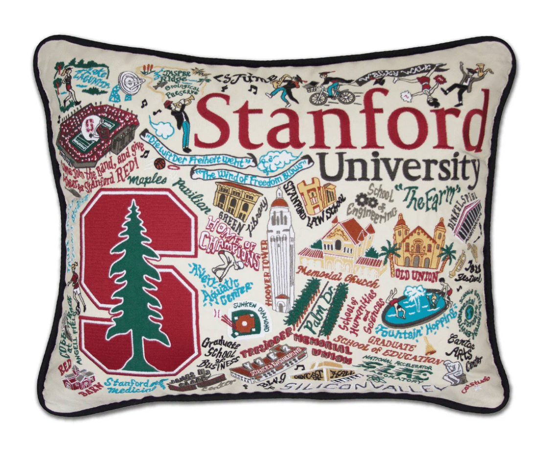 Stanford University Embroidered Pillow - Veranda Cafe & Mercantile
