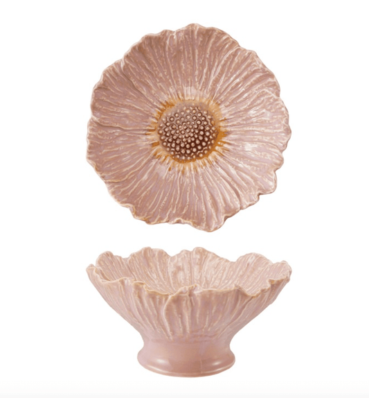Stoneware Flower Shaped Pedestal - Veranda Cafe & Mercantile