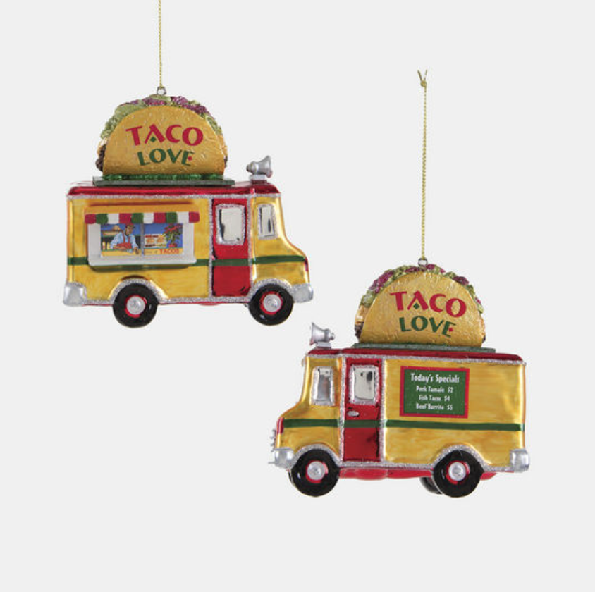 Taco Truck Glass Ornament - Veranda Cafe & Mercantile