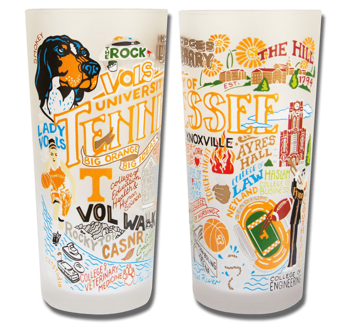 Tennessee, University of Drinking Glass Set - Veranda Cafe & Mercantile